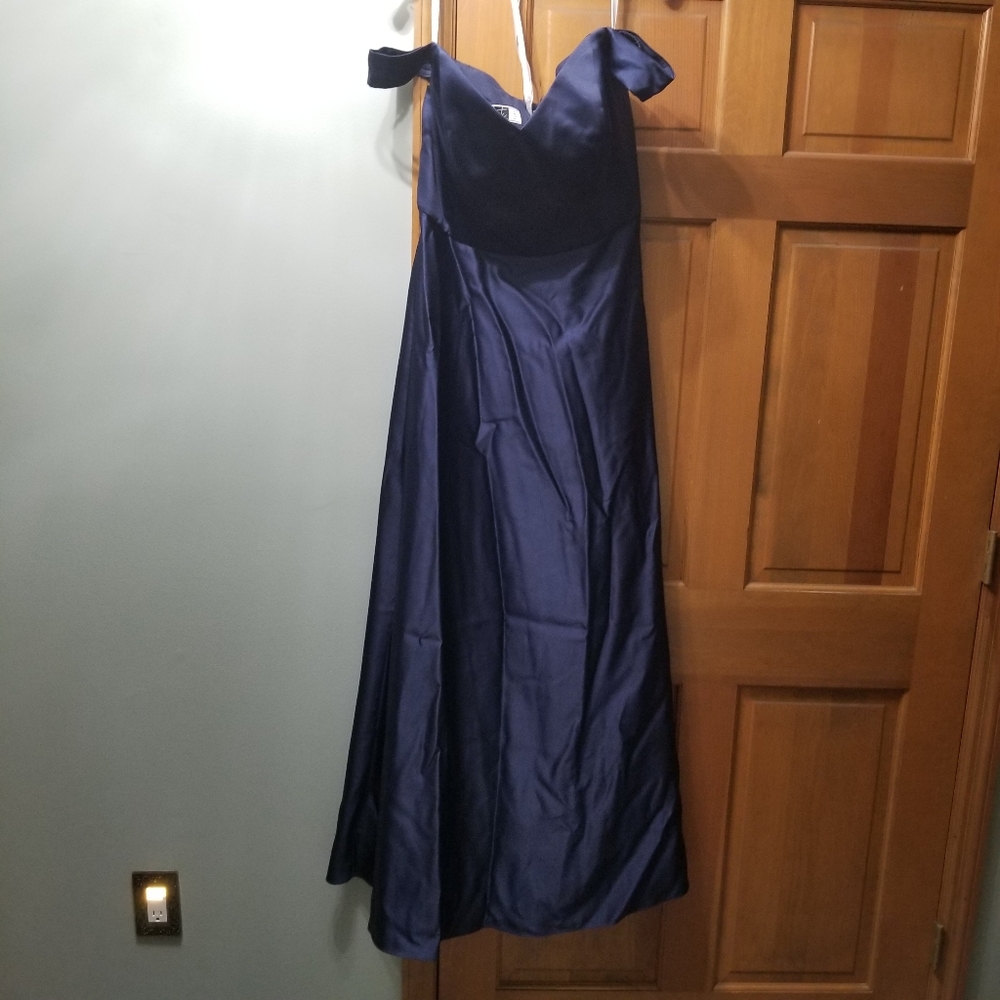 Off-Shoulder Satin A-Line Bridesmaid Dress